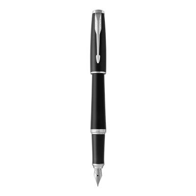 
Urban Muted Black Chrome Fountain Pen - Medium nib