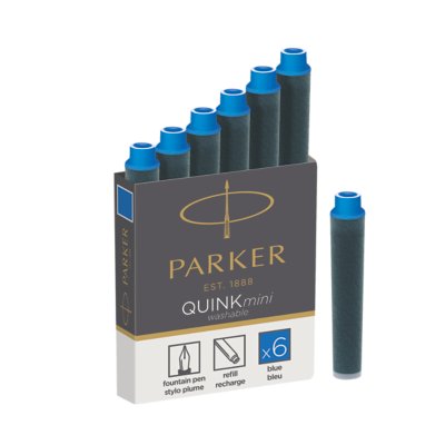 Quink Mini Cartridge - Blue ink