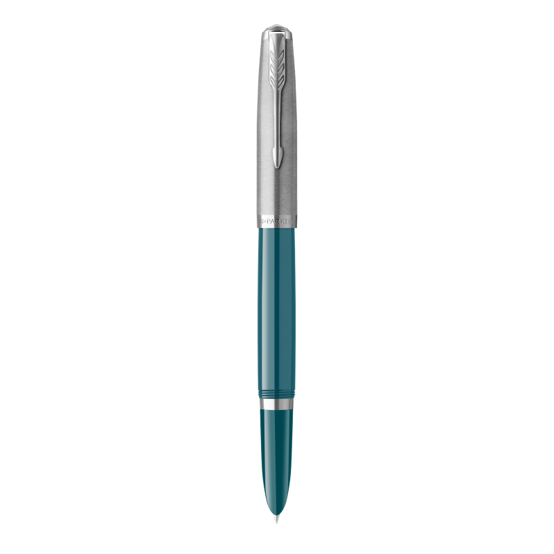 派克51青绿色白夹墨水笔