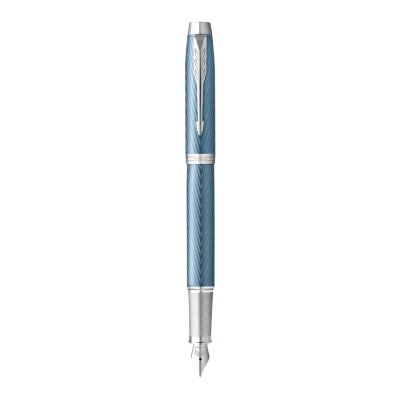 IM Premium Stylo plume Bleu-gris finition chrome -  Plume Moyenne